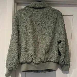 Promesa Olive Green Sherpa Puffer Jacket